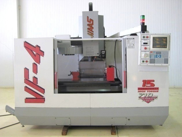 CNC VERTICAL MACHINING CENTERS: HAAS VF-4 4-Axis CNC MILL, 50 x 20 x 25
