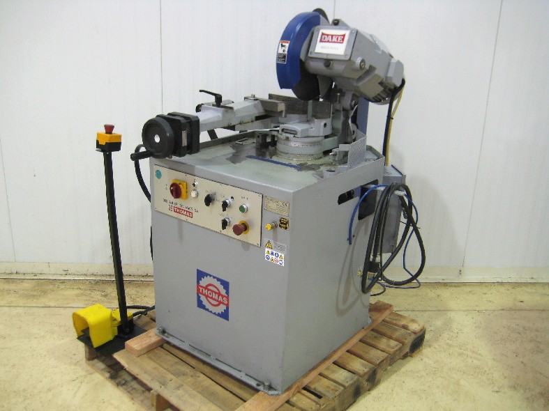 SAWS DAKE / THOMAS MODEL 350A AUTO COLD SAW, 45 DEG. MITER, NEW 2004