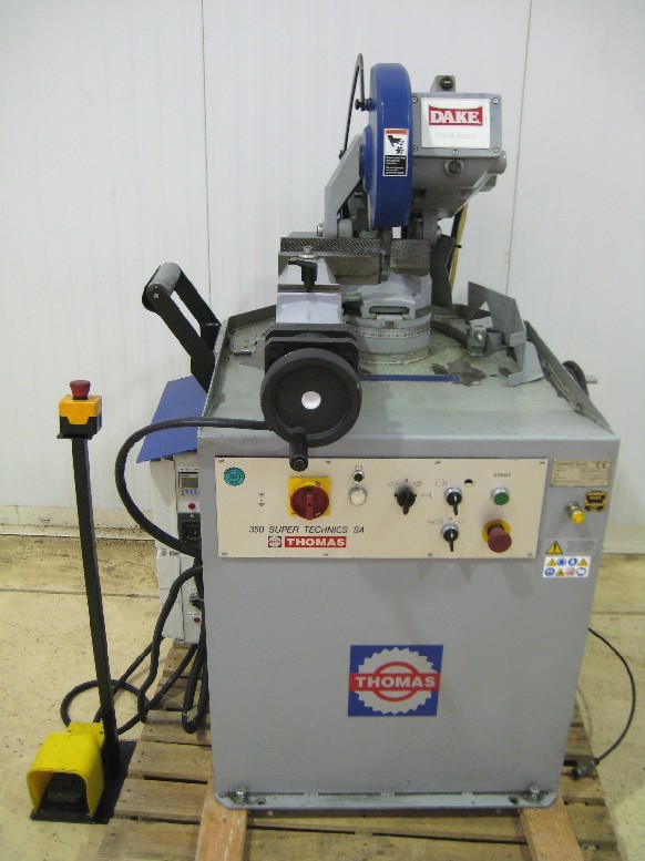 SAWS DAKE / THOMAS MODEL 350A AUTO COLD SAW, 45 DEG. MITER, NEW 2004
