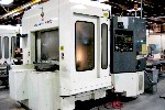 CNC HORIZONTAL MACHINING CENTERS: KITAMURA MYCENTER H400B CNC MILL, FANUC 15M, 24 x 20 x 20, 0.001 DEG, 100 ATC, 10000 RPM, COOL THRU '96 (4113), Click to view larger photo...
