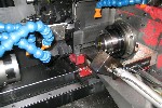 CNC TURNING CENTERS: MIYANO BND-34S CNC LATHE, FANUC  OTC, 12'  BARFEED, LIVE TOOL, SUB, '92 (4385), Click to view larger photo...