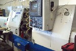CNC TURNING CENTERS: DAEWOO PUMA 200 MSC CNC LATHE, FANUC 18T, 20 SW, LIVE TOOL, SUB-SPINDLE, APC, CHIP, '98 (4539), Click to view larger photo...