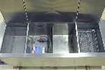 ULTRASONIC CLEANERS: 4 STAGE BLUE WAVE ULTRASONIC CLEANER, (4) 18 x 25 x 21 TANKS, 2000 WATT, CLEAN, RINSE, DRY, 1995, (4543), Click to view larger photo...