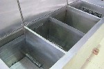 ULTRASONIC CLEANERS: 4 STAGE BLUE WAVE ULTRASONIC CLEANER, (4) 18 x 25 x 21 TANKS, 2000 WATT, CLEAN, RINSE, DRY, 1995, (4543), Click to view larger photo...