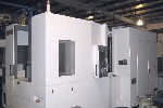 CNC HORIZONTAL MACHINING CENTERS: MORI SEIKI NH-6300 DCG CNC HORIZONTAL MILL, 25 IN. PALLET, FANUC MSX 701, 10000 RPM, COOLANT THRU SPINDLE, 60 TOOLS, '07, Click to view larger photo...