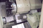 CNC TURNING CENTERS: HARDINGE CONQUEST 42 CNC LATHE, LIVE TOOLING & SUB/TAIL, BARFEED, FANUC OT, MINT '90 (4610), Click to view larger photo...