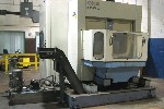 CNC HORIZONTAL MACHINING CENTERS: OKK HM60 CNC HORIZONTAL MILL, FANUC 16i-M, 600mm PALLETS, 30 x 29 x 31, 1 DEG, 8000 RPM, COOL-THRU, 40 ATC, '99 (4612), Click to view larger photo...