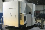 CNC HORIZONTAL MACHINING CENTERS: OKK HM60 CNC HORIZONTAL MILL, FANUC 16i-M, 600mm PALLETS, 30 x 29 x 31, 1 DEG, 8000 RPM, COOL-THRU, 40 ATC, '99 (4612), Click to view larger photo...