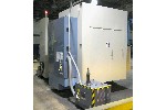 CNC HORIZONTAL MACHINING CENTERS: OKK HM60 CNC HORIZONTAL MILL, FANUC 16i-M, 600mm PALLETS, 30 x 29 x 31, 1 DEG, 8000 RPM, COOL-THRU, 40 ATC, '99 (4612), Click to view larger photo...