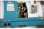 CNC TURNING CENTERS: DOOSAN Z340SM CNC LATHE, 6 AXIS, 27 in. SWING, 34 in. MAX LENGTH, SUB SPINDLE, LIVE TOOLING, 30 HP, FANUC 18iTB, 2002, Click to view larger photo...