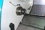 CNC TURNING CENTERS: DOOSAN Z340SM CNC LATHE, 6 AXIS, 27 in. SWING, 34 in. MAX LENGTH, SUB SPINDLE, LIVE TOOLING, 30 HP, FANUC 18iTB, 2002, Click to view larger photo...
