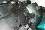 CNC TURNING CENTERS: DOOSAN Z340SM CNC LATHE, 6 AXIS, 27 in. SWING, 34 in. MAX LENGTH, SUB SPINDLE, LIVE TOOLING, 30 HP, FANUC 18iTB, 2002, Click to view larger photo...