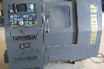 CNC TURNING CENTERS: HARDINGE CONQUEST 42 SP CNC LATHE, 16C COLLET CHUCK, 20 in. SW, 14 in CENTERS, 5000 RPM, CHIP, FANUC O-T, TAILSTOCK, '91, Click to view larger photo...