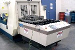 CNC VERTICAL MACHINING CENTERS: HARDINGE VMC-1000 II APC, FANUC 18M, 40 x 20 x 20, 12000 RPM, COOL THRU, 4TH, MIDACO, CHIP, '02, Click to view larger photo...